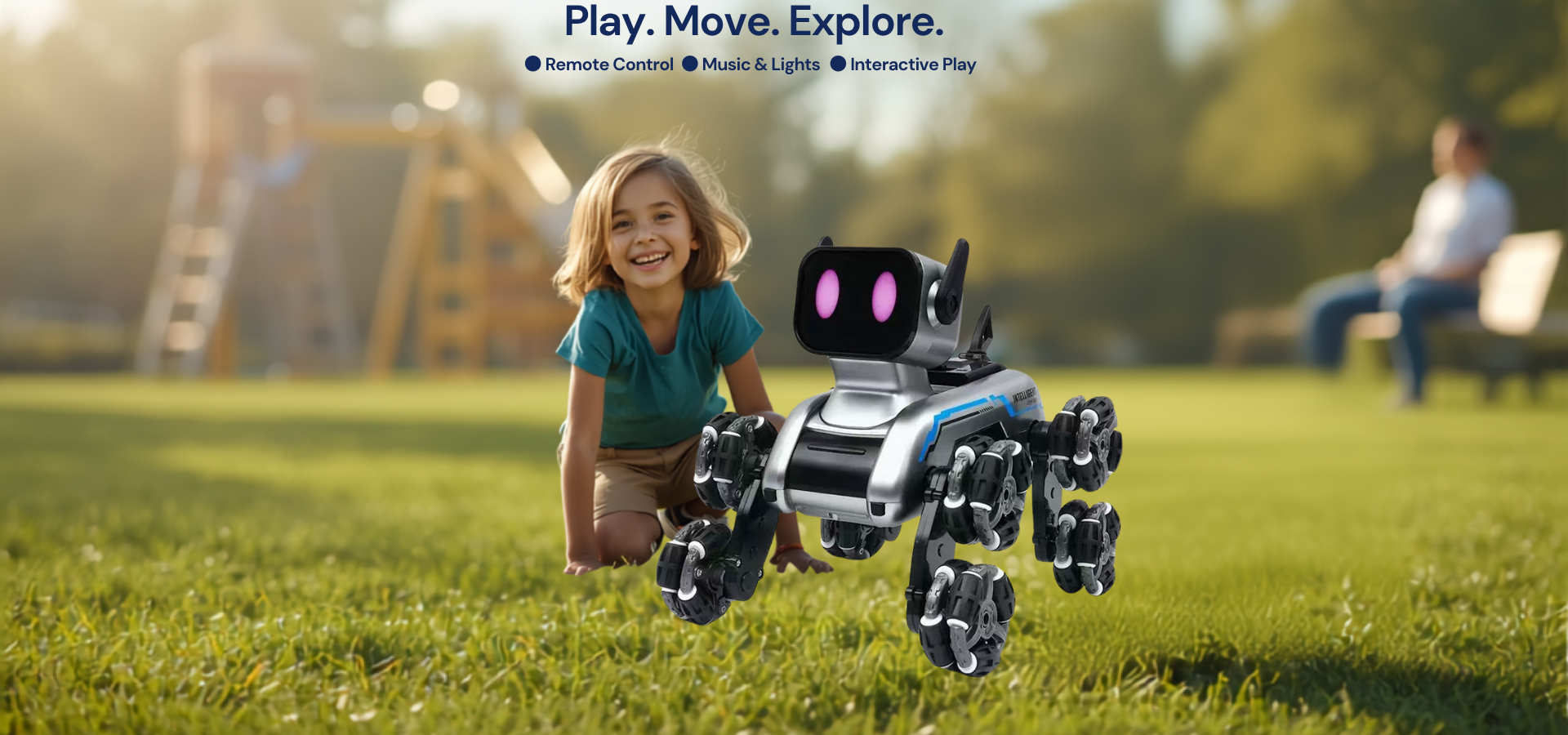 RustyBot robot dog on the move